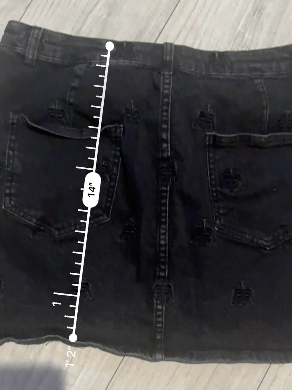 Star Wars Darth Vader Black Embroidered Denim Mini Skirt - Picture 6 of 6